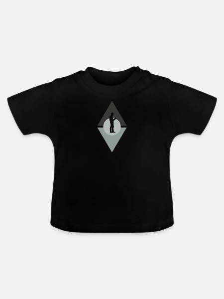 Leseratte Buch - Baby Bio-T-Shirt mit Rundhals - Schwarz