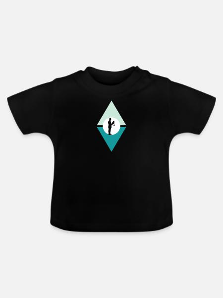 Gericht Versicherung Richter - Baby Bio-T-Shirt mit Rundhals - Schwarz