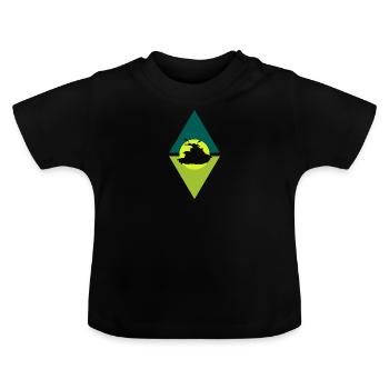 Jetski Wakeskating Jet Ski - Baby Bio-T-Shirt mit Rundhals - Schwarz - Vorne