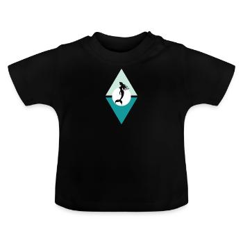 Mermaid Fin Marina - Baby Organic T-Shirt with Round Neck - black - Front