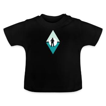 Cowboy Sheriff Cowboy Boots - Baby Organic T-Shirt with Round Neck - black - Front