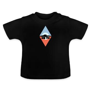 Monstertruck Jeep Motorsport - Baby Bio-T-Shirt mit Rundhals - Schwarz - Vorne