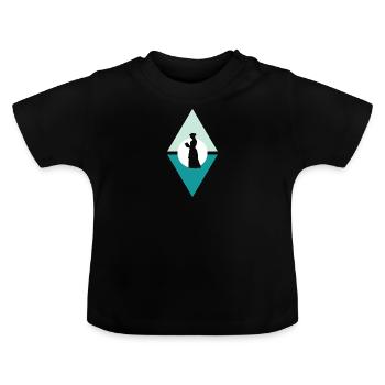 Lesen Writing Buch - Baby Bio-T-Shirt mit Rundhals - Schwarz - Vorne