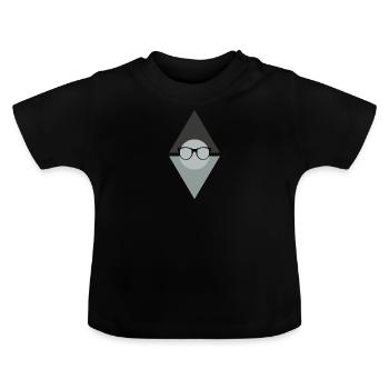 Leseratte Buch - Baby Bio-T-Shirt mit Rundhals - Schwarz - Vorne