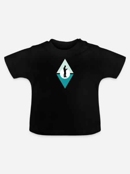 Lesen Bildung - Baby Bio-T-Shirt mit Rundhals - Schwarz