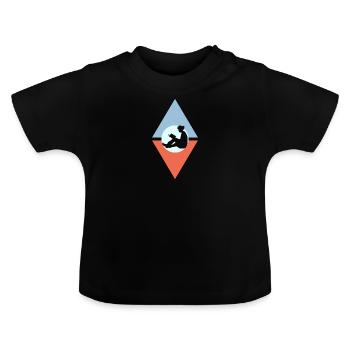 Leseratte Bildung Literatur - Baby Bio-T-Shirt mit Rundhals - Schwarz - Vorne