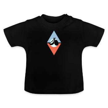 Vegan Veganerin Bio - Baby Bio-T-Shirt mit Rundhals - Schwarz - Vorne