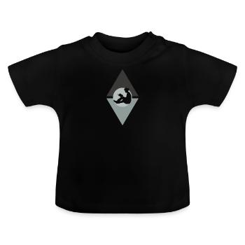 Lesen Roman Writing - Baby Bio-T-Shirt mit Rundhals - Schwarz - Vorne
