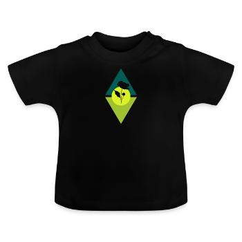 Florist Gartenbau - Baby Bio-T-Shirt mit Rundhals - Schwarz - Vorne