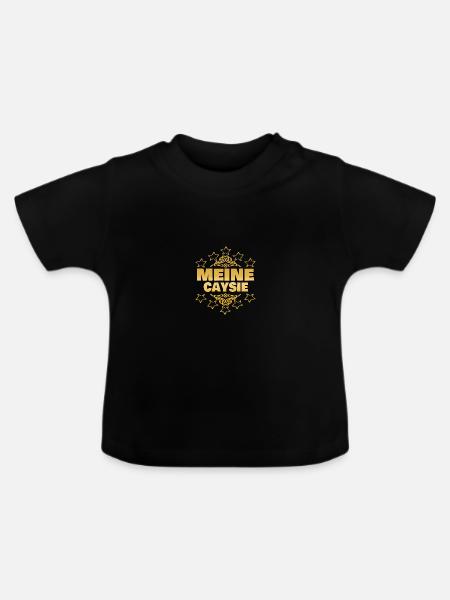 Caysie als Mädchen - Baby Bio-T-Shirt mit Rundhals - Schwarz