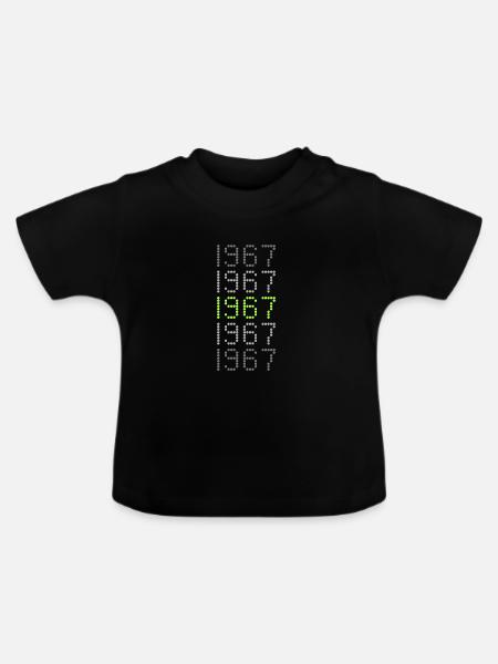 Witzig 1967 - Baby Bio-T-Shirt mit Rundhals - Schwarz