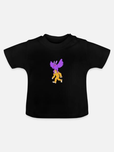Mottenmann - Baby Bio-T-Shirt mit Rundhals - Schwarz