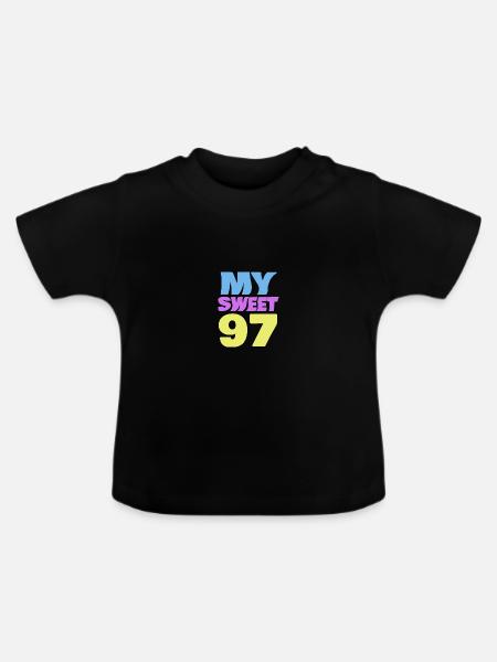 97 - Baby Bio-T-Shirt mit Rundhals - Schwarz