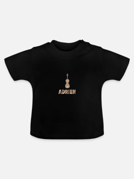 Bratsche Adrien - Baby Bio-T-Shirt mit Rundhals - Schwarz