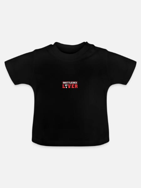 Shuttlecock Lover Badminton Lover - Baby Bio-T-Shirt mit Rundhals - Schwarz