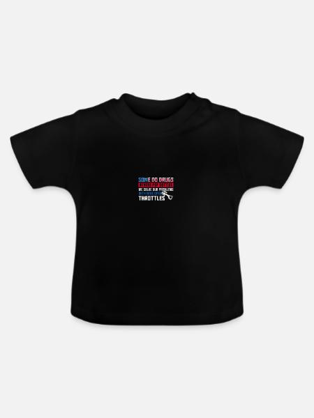 Wide Open Throttles - Baby Bio-T-Shirt mit Rundhals - Schwarz