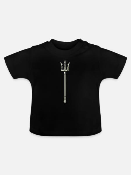 Dreizack Trident - Baby Bio-T-Shirt mit Rundhals - Schwarz