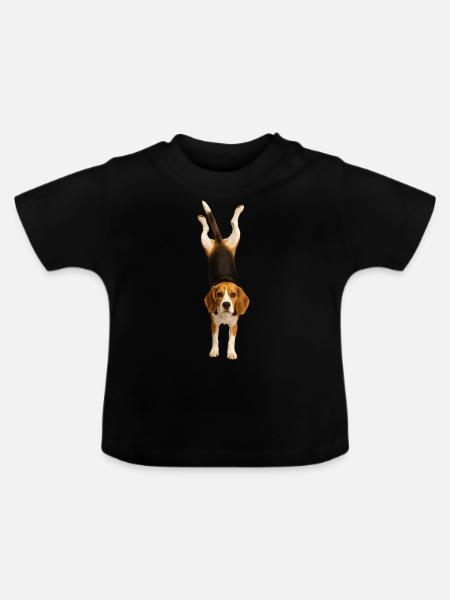 Beagle - Baby Bio-T-Shirt mit Rundhals - Schwarz
