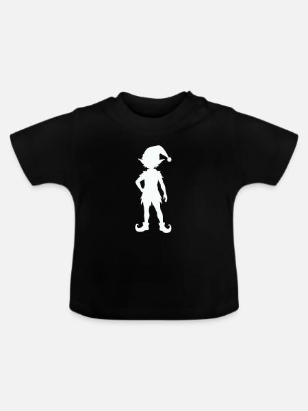 Elfe Kobold - Baby Bio-T-Shirt mit Rundhals - Schwarz