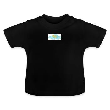 Splash! First big dive - Baby Organic T-Shirt with Round Neck - black - Front