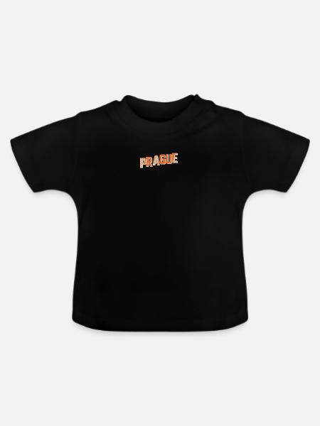 Prague - Baby Bio-T-Shirt mit Rundhals - Schwarz