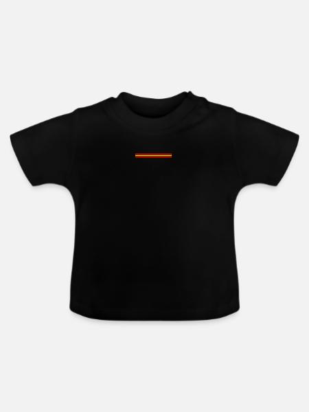 Spanien Sport - Baby Bio-T-Shirt mit Rundhals - Schwarz