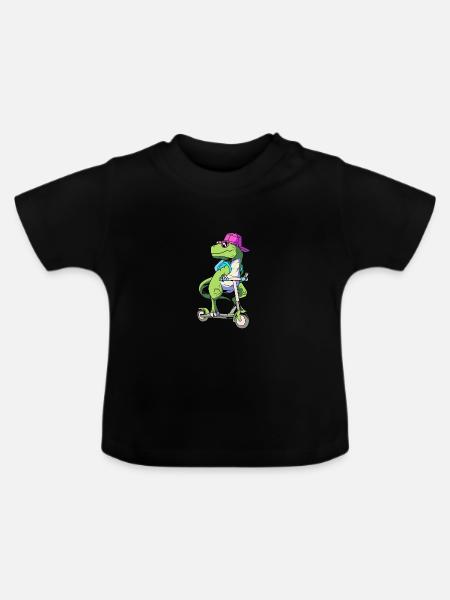 Scooter Roller - Baby Bio-T-Shirt mit Rundhals - Schwarz
