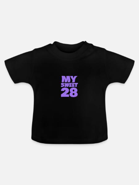 Süß 28 - Baby Bio-T-Shirt mit Rundhals - Schwarz