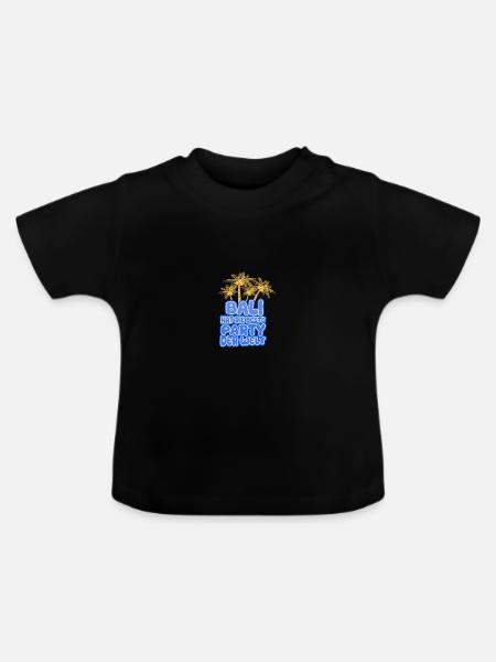 Bali als Urlaub - Baby Bio-T-Shirt mit Rundhals - Schwarz