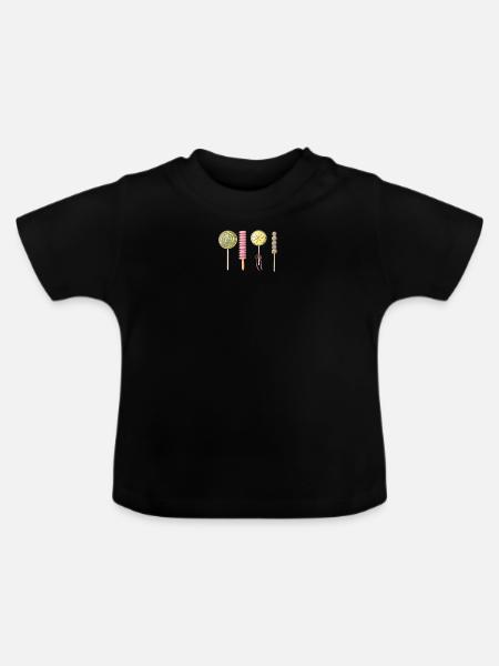 Lollies - Baby Bio-T-Shirt mit Rundhals - Schwarz