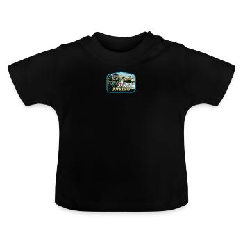 boat from Moliceiros to Aveiro, Portugal - Baby Organic T-Shirt with Round Neck - black - Front