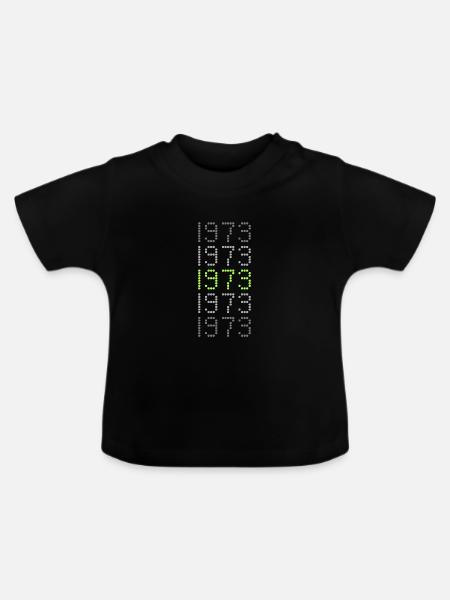1973 - Baby Bio-T-Shirt mit Rundhals - Schwarz