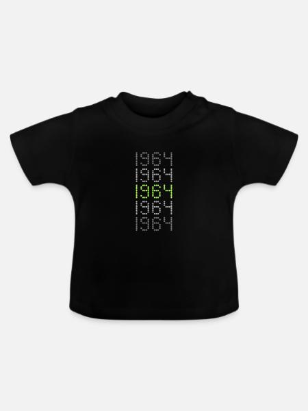 1964 - Baby Bio-T-Shirt mit Rundhals - Schwarz