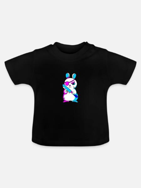 Pastell Gothic - Baby Bio-T-Shirt mit Rundhals - Schwarz