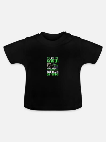Gärtner Hobbygärtner Garten - Baby Bio-T-Shirt mit Rundhals - Schwarz