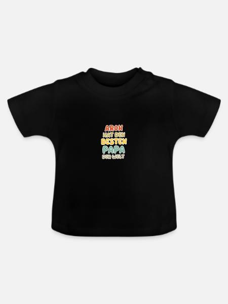 Baby Aron - Baby Bio-T-Shirt mit Rundhals - Schwarz
