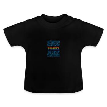 1980 - Baby Bio-T-Shirt mit Rundhals - Schwarz - Vorne