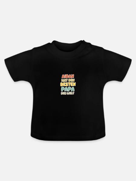 Baby Aidan - Baby Bio-T-Shirt mit Rundhals - Schwarz