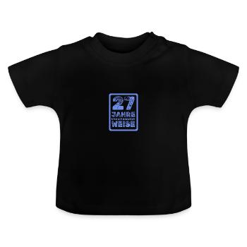 27 - T-shirt bio col rond Bébé - noir - Devant