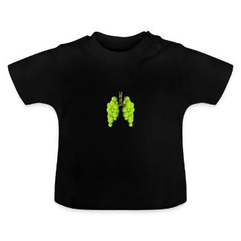 Lunge Tennisball - Baby Bio-T-Shirt mit Rundhals - Schwarz - Vorne