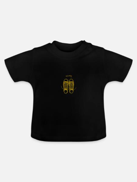 Sneaker shoestring - Baby Bio-T-Shirt mit Rundhals - Schwarz