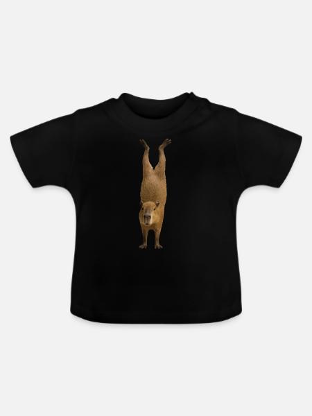 Wasserschwein - Baby Bio-T-Shirt mit Rundhals - Schwarz