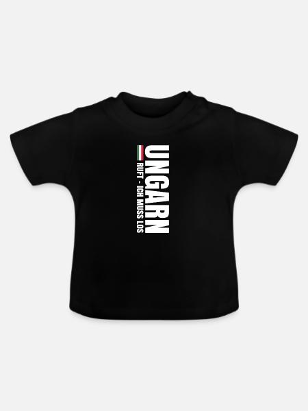 Auswandern nach Ungarn - Baby Bio-T-Shirt mit Rundhals - Schwarz