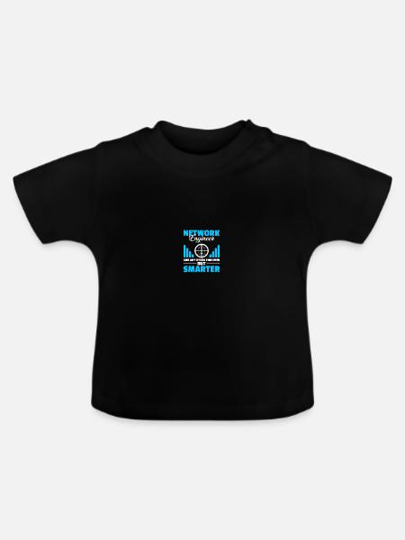 Computer-Netzwerktechnik Netzwerkingenieur - Baby Bio-T-Shirt mit Rundhals - Schwarz