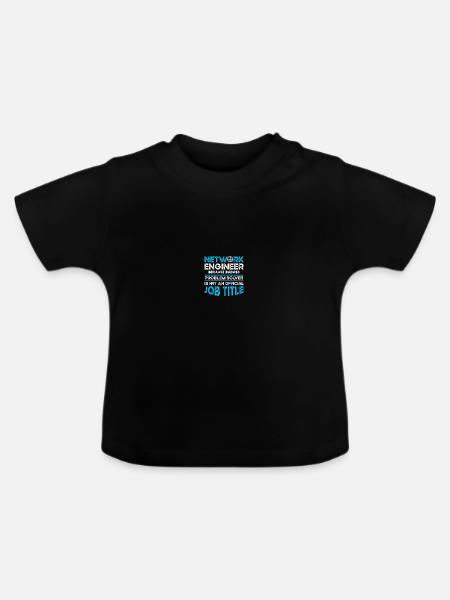 Computer-Netzwerktechnik Netzwerkingenieur - Baby Bio-T-Shirt mit Rundhals - Schwarz