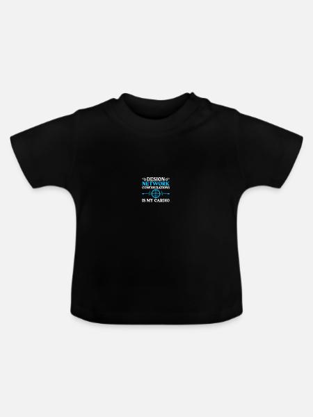 Computer-Netzwerktechnik Netzwerkingenieur - Baby Bio-T-Shirt mit Rundhals - Schwarz