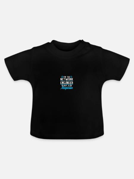 Computer-Netzwerktechnik Netzwerkingenieur - Baby Bio-T-Shirt mit Rundhals - Schwarz