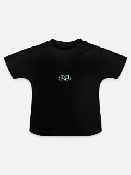 Kinderkrankenschwester PICU Krankenschwester - Baby Bio-T-Shirt mit Rundhals - Schwarz