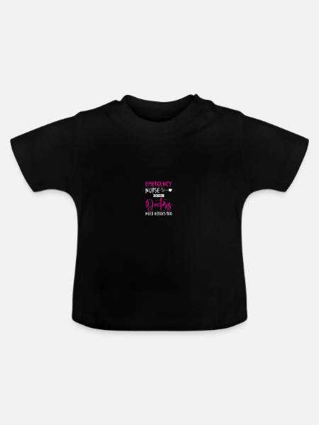 ER Krankenschwester Notfall Krankenschwester - Baby Bio-T-Shirt mit Rundhals - Schwarz