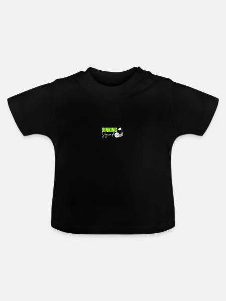 Pickle Ball Pickleball Küche - Baby Bio-T-Shirt mit Rundhals - Schwarz
